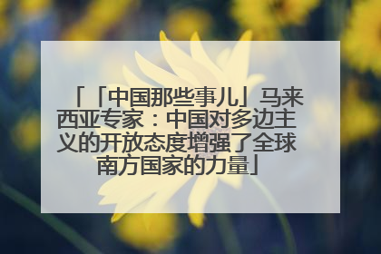 「中国那些事儿」马来西亚专家：中国对多边主义的开放态度增强了全球南方国家的力量